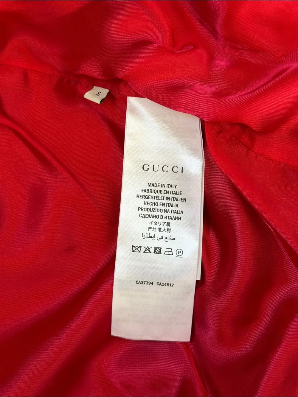Gucci Green Track Jacket with Red and Navy Chain-Print Yoke